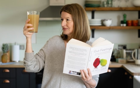 After a bone broth lunch, Kath cooked dinner recipes from Dr Will Cole's Gut Feelings book 