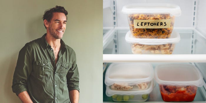 Rob Hobson (right) leftover Tupperware (right)