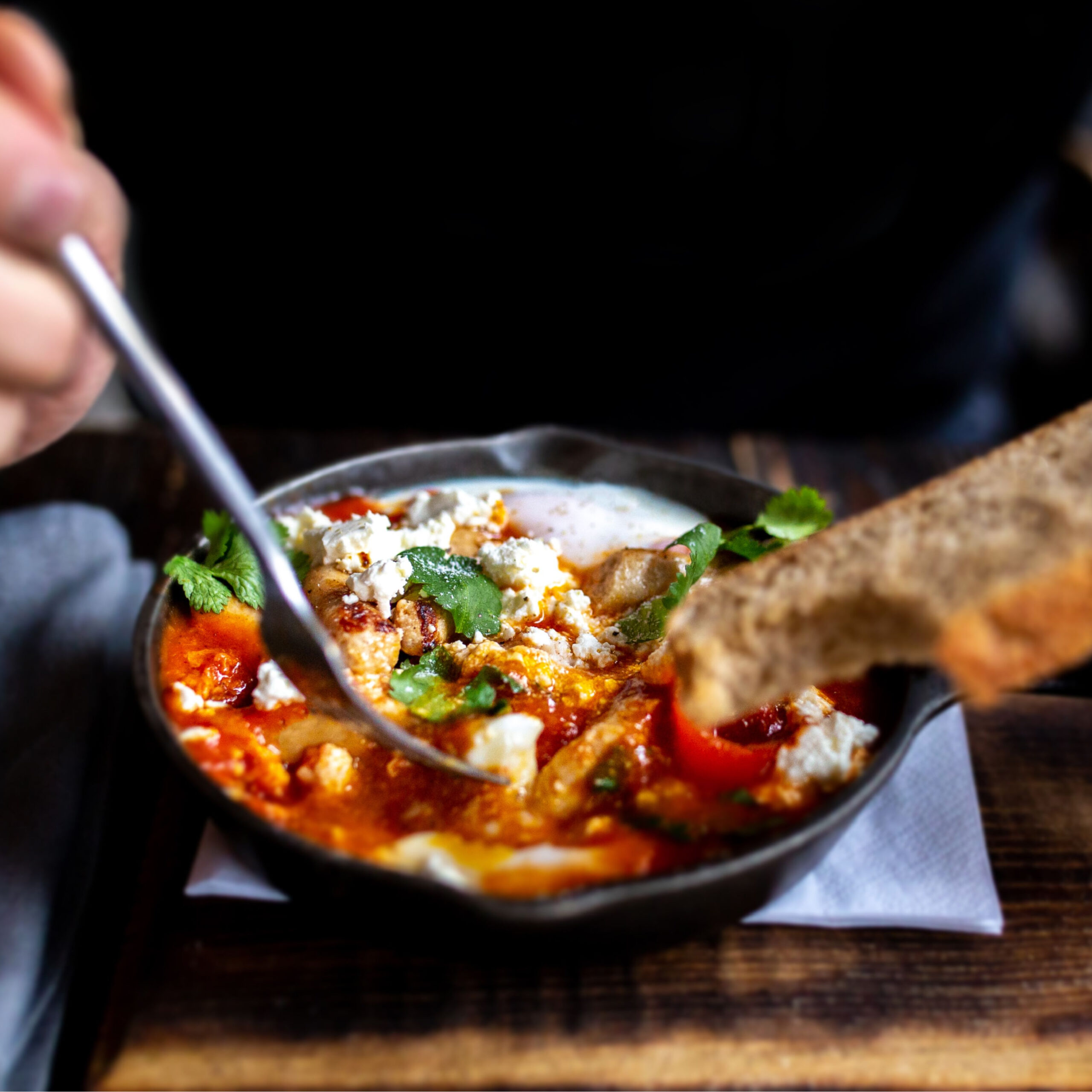 shakshuka with bread