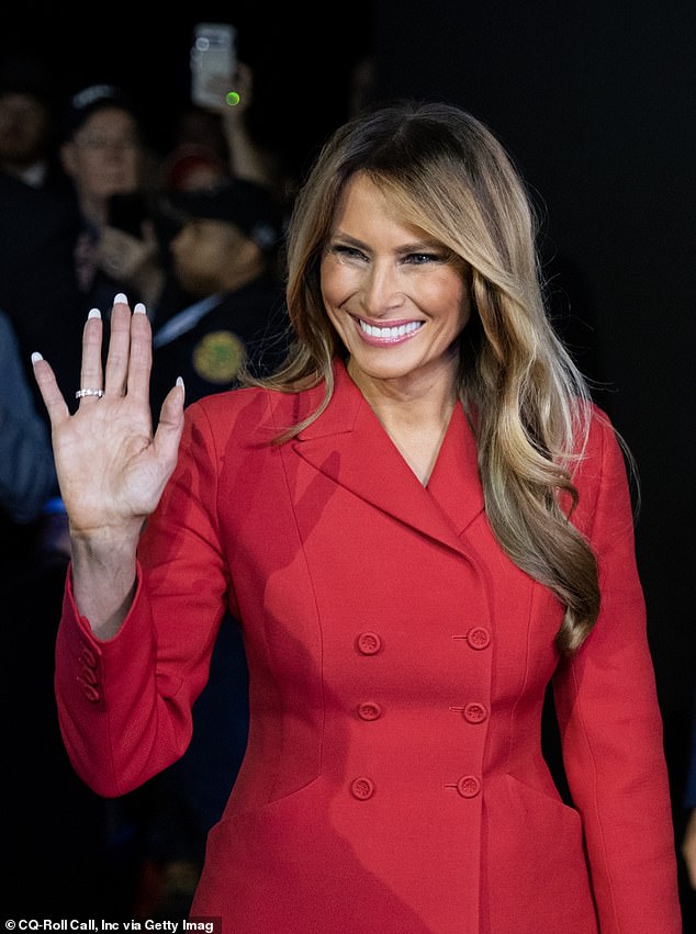 Fresh-faced at 54...Melania pictured at the Republican National Convention in Milwaukee last week