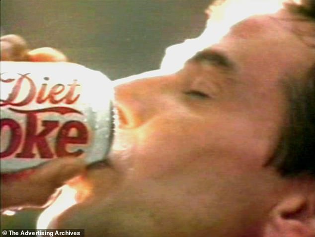 Diet Coke launched in 1982 and twelve years later, released the original 'Diet Coke Break Hunk' advert featuring American model and actor, Lucky Vanous (pictured)