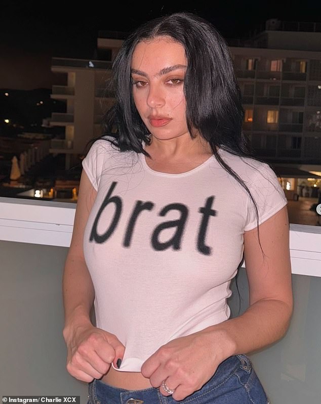 In recognition of brat's cultural significance, the 31-year-old singer (pictured) released baby t-shirts emblazoned with the word 'brat' as official merchandise