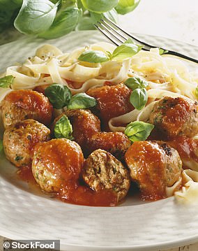 Opt for meatballs in tomato sauce at dinner time