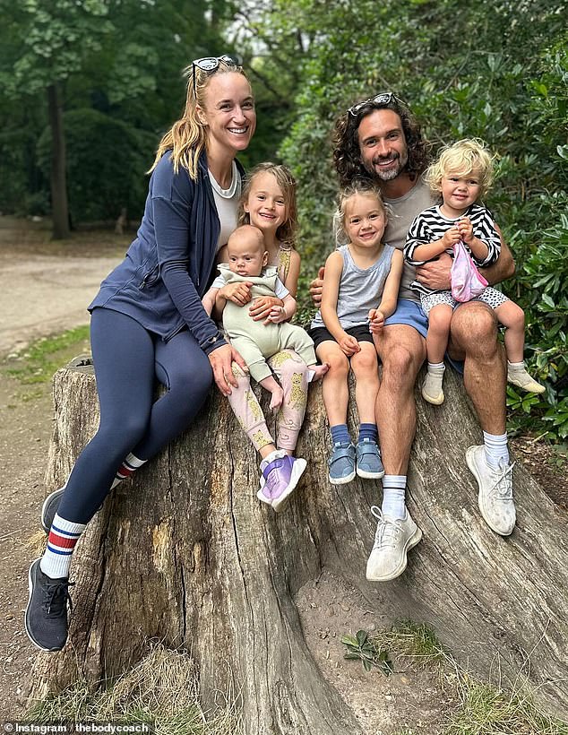 Speaking on the BBC podcast in April, Wicks ¿ who has penned 12 cookbooks selling millions of copies worldwide ¿ said: 'Looking back now, there's no doubt the food I was eating was directly linked to my behaviour.' Pictured with his wife Rosie and four children