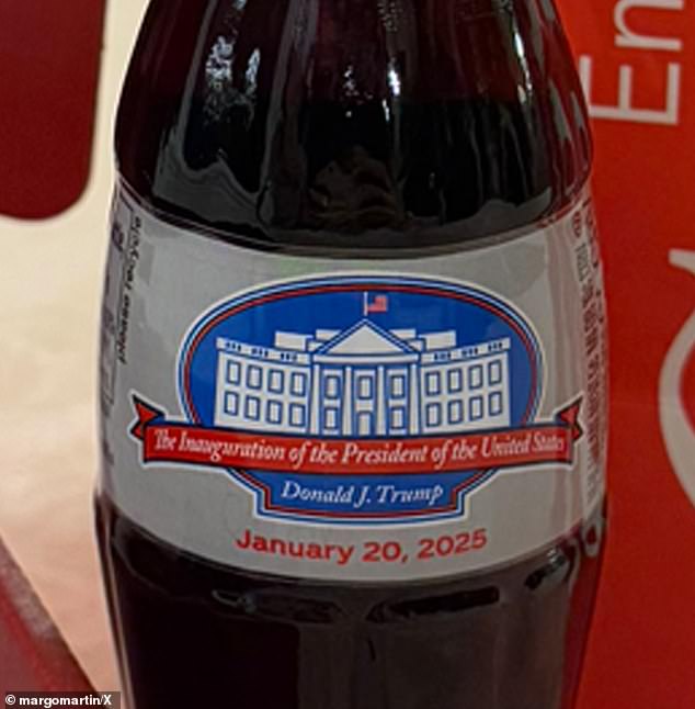 The company has a tradition of creating commemorative Coca-Cola bottles to celebrate US presidential inaugurations - but Mr Trump's was Diet for the first time